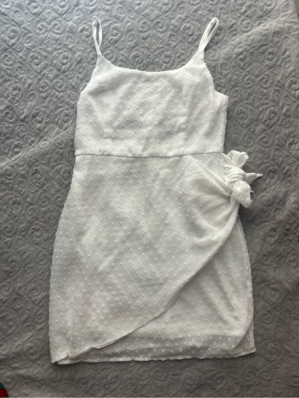 Lulu's White Tie-waist mini Dress